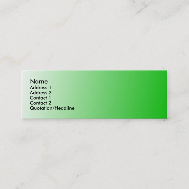Mini Carte de visite Limegreen (Devant)