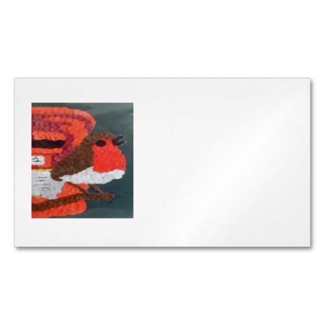 Mini Carte de visite magnétique Dotty Robin (devant)