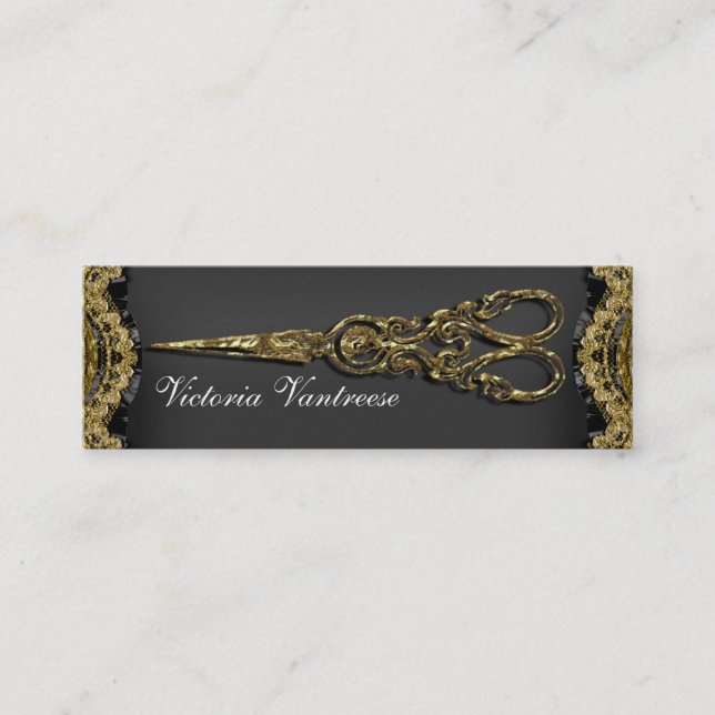 Mini Carte de visite maigre de ciseaux purs de (Devant)