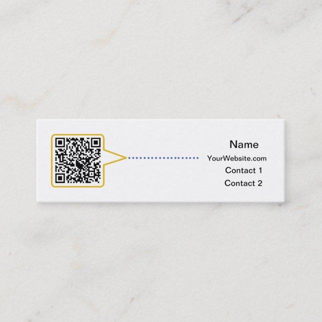Mini Carte de visite maigre de code de QR (Devant)
