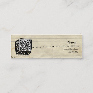 Mini Carte de visite maigre de code de QR