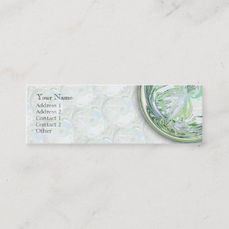 Mini Carte de visite maigre de danse verte
