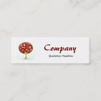 Mini Carte de visite maigre de fan rouge