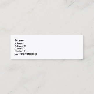 MINI CARTE DE VISITE MAIGRE INDESTRUCTIBLE DE PROFIL