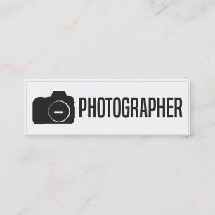 Mini Carte de visite maigre simple de photographe