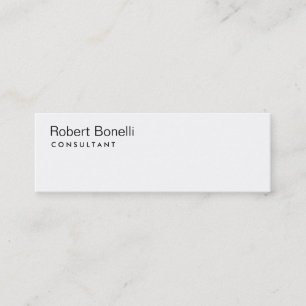 Mini Carte de visite mince de conseiller moderne blanc