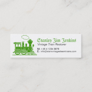 Mini Carte de visite minimaliste restaurateur de train 