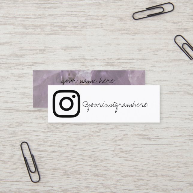 Mini carte de visite moderne de médias sociaux en (Devant/Arrière en situation)