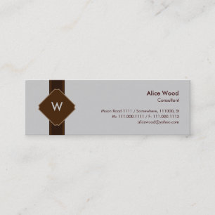 Mini Carte de visite monogramme