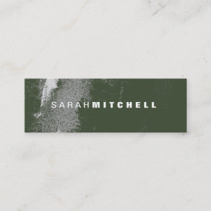 Mini Carte de visite - Monogramme vert et blanc
