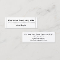 Carte de visite Oncologiste personnalisable