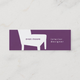 Mini Carte de visite pourpre de chaise