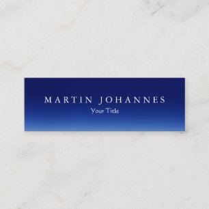 Mini Carte de visite professionnel mince bleu mince
