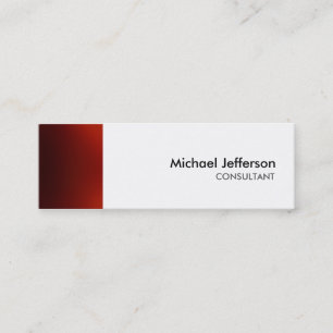 Mini Carte de visite professionnel mince en rouge blanc