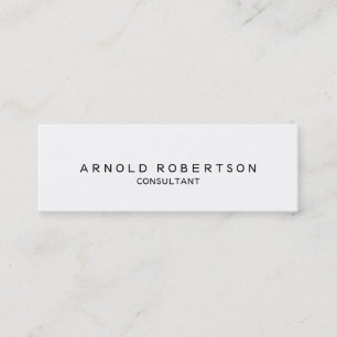 Mini Carte de visite professionnel tendance blanc clair