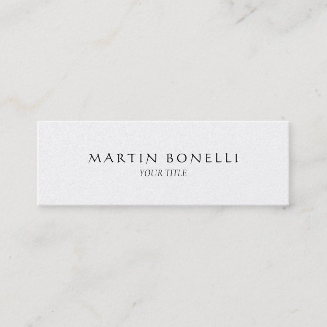 Mini Carte de visite professionnel tendance Plain Slim (Devant)