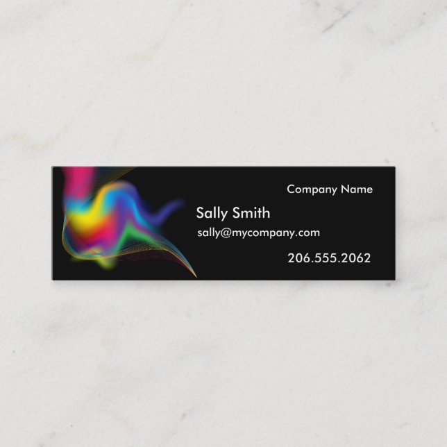 Mini Carte de visite Rainbow Swirl (Devant)