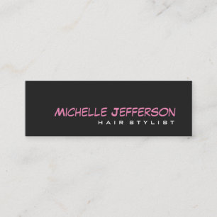 Mini Carte de visite rose pâle pour script professionne