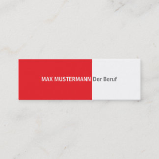 Mini Carte de visite rouge