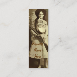 Mini Carte de visite Signet Annie Oakley Oil Grunge