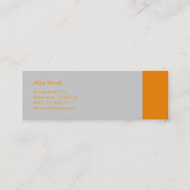 Mini Carte de visite simple (Devant)