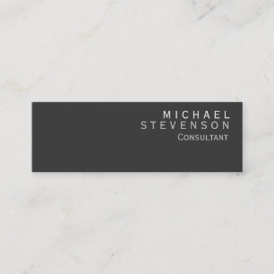 Mini Carte de visite simple consultant simple en gris m