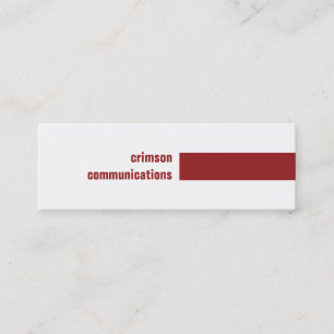 Mini Carte de visite simple cramoisi