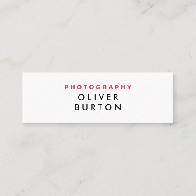 Mini carte de visite universel pour photographe. (Devant)