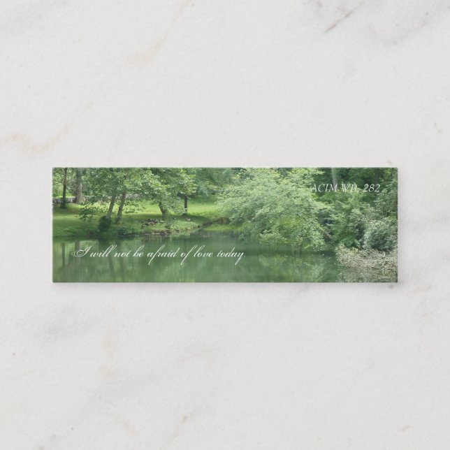 Mini Carte de visite vert de beauté (Devant)