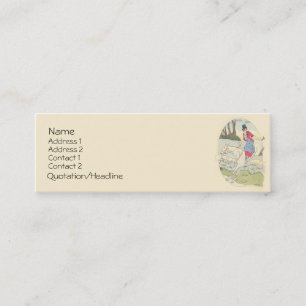 Mini Carte de visite vintage d'amazone