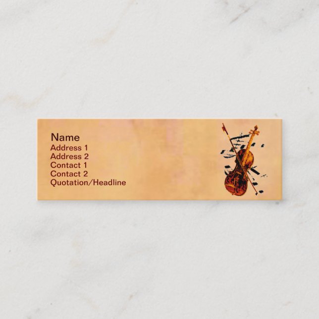 Mini Carte de visite violon (Devant)