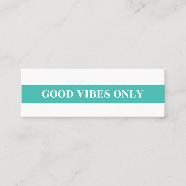 Mini carte "Good Vibes Only" (Devant)