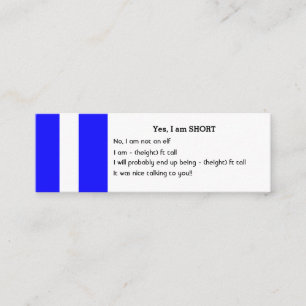 Mini cartes de visite COURTS de personnes