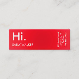 Mini cartes de visite rouges modernes