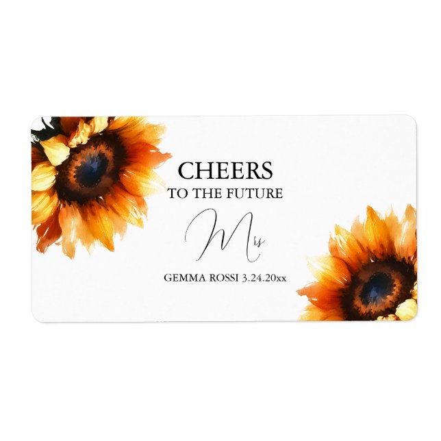 Mini Champagne Étiquette Fête des mariées Favorise (Devant)