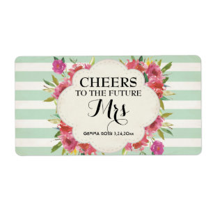 Mini Champagne Label Brautparty Gefallen für Grü