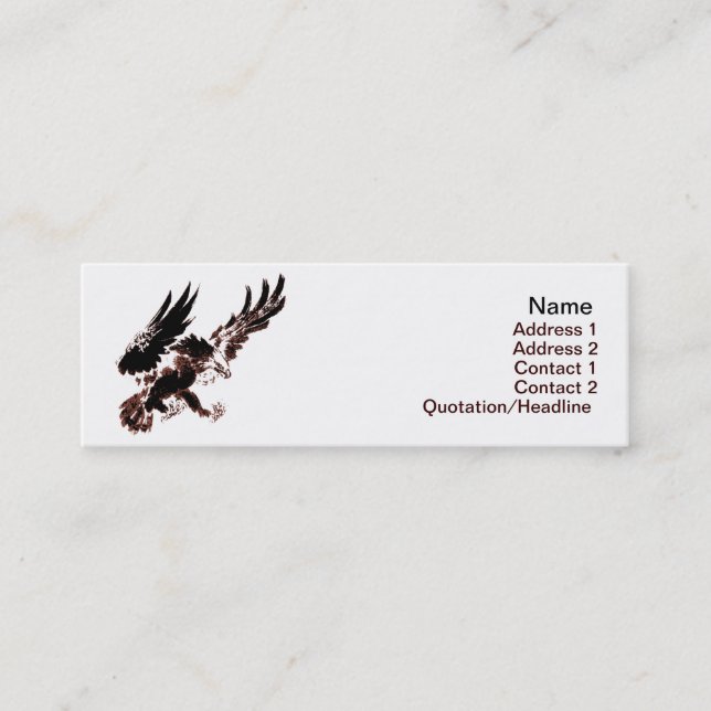 Mini Chasse Carte de visite d'aigle (Devant)