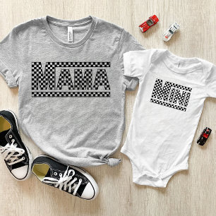 Mini Checkered Bodysuit, passend zu Mama Baby Strampler
