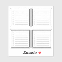 Mini Checklist Planner Aufkleber