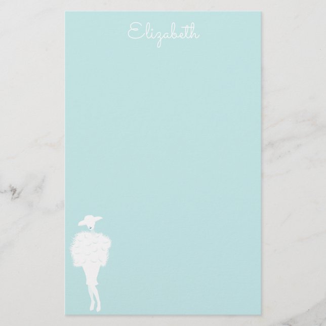 Mini Chic Fashion Lady Stationery Paper Briefpapier (Vorderseite)