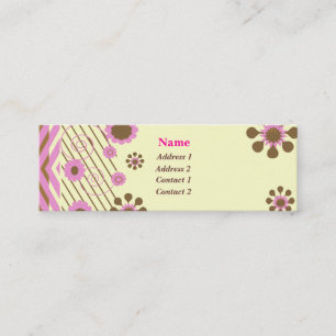 Mini Chocolat blanc et carte de visite rose