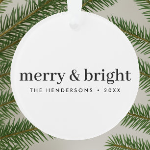 Mini-Christmas   Merry and Bright Simple White