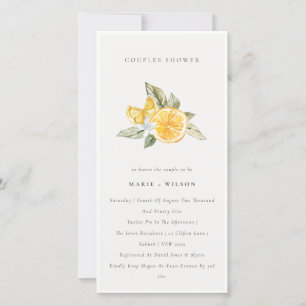 Mini citron Boho Botanique Couples Invitation de d