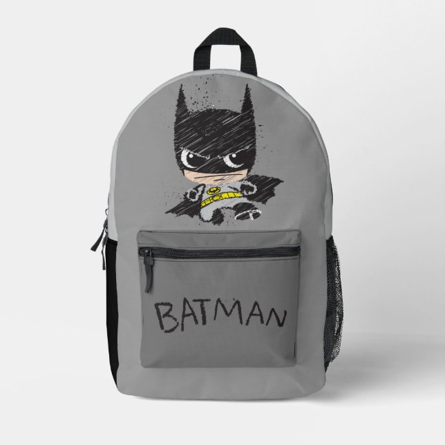 Mini Classic Batman Sketch Bedruckter Rucksack (Vorderseite)