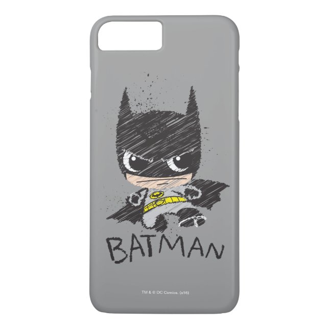 Mini Classic Batman Sketch Case-Mate iPhone Hülle (Rückseite)