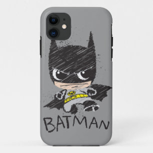 Mini Classic Batman Sketch iPhone 11 Hülle