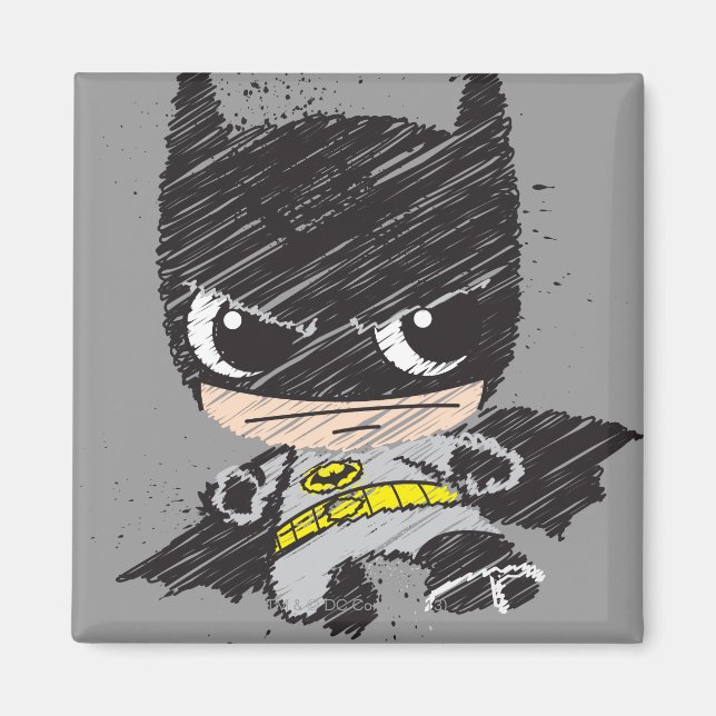Mini Classic Batman Sketch Magnet (Vorne)