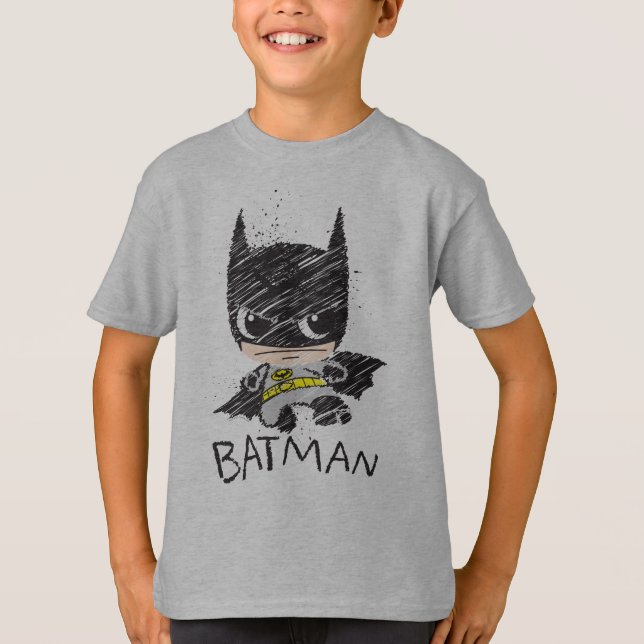 Mini Classic Batman Sketch T-Shirt (Vorderseite)