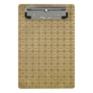 Mini Clipboard, Acorn Brown Boho Grunge Muster Mini Klemmbrett