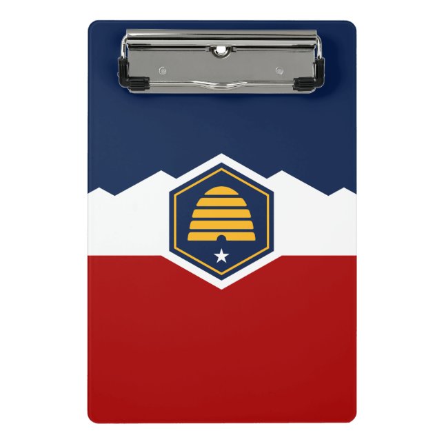 Mini clipboard with new flag of Utah, USA Mini Klemmbrett (Vorderseite)